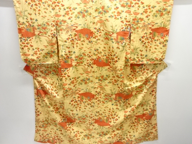 JAPANESE KIMONO / KOMON / FLORAL PLANTS